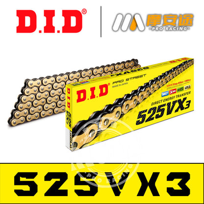Japan DID Chain 520 525 Oil Seal Chain VX3 ZVM for Honda Kawasaki Chunfeng BMW Motorcycle