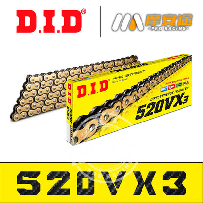 Japan DID Chain 520 525 Oil Seal Chain VX3 ZVM for Honda Kawasaki Chunfeng BMW Motorcycle